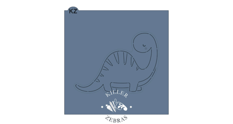 Brontosaurus Stencil by Killer Zebras