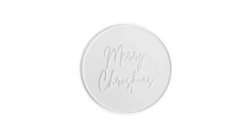 Cookie Embosser Stamp Merry Christmas 1