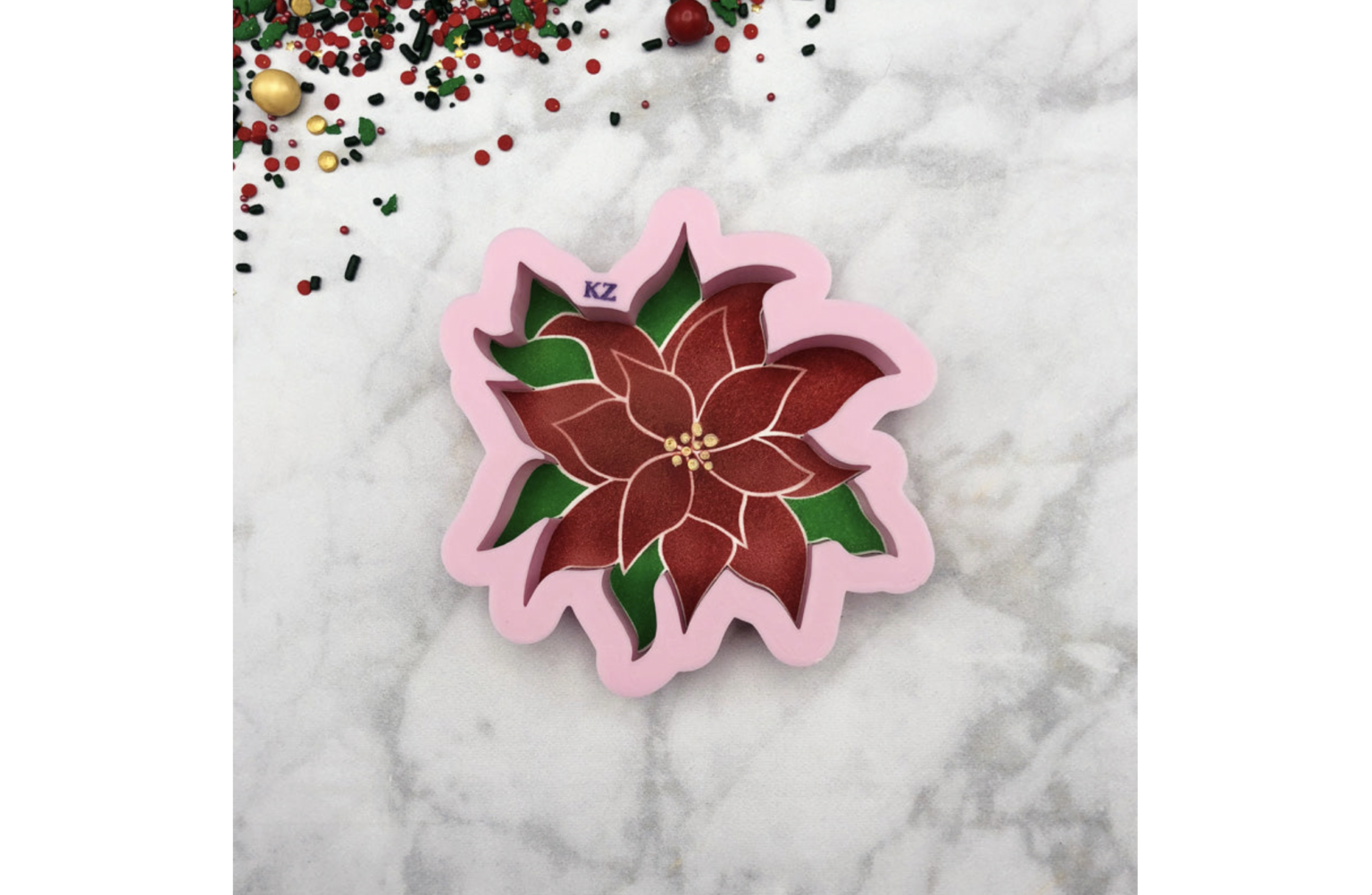 Poinsettia Cookie Cutter by Killer Zebras (CUTTER ONLY) - Miss Biscuit