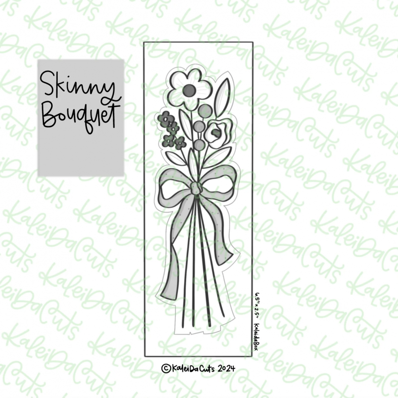 Skinny Bouquet Cookie Cutter by Kaleidacuts