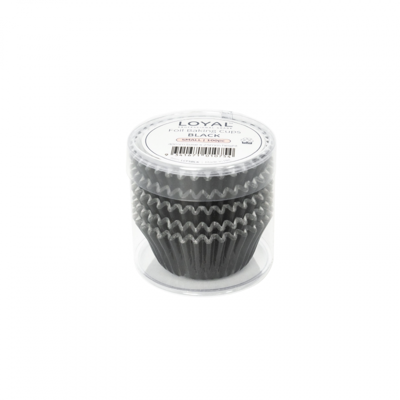 Loyal Small Foil Baking Cups Black (100pc)