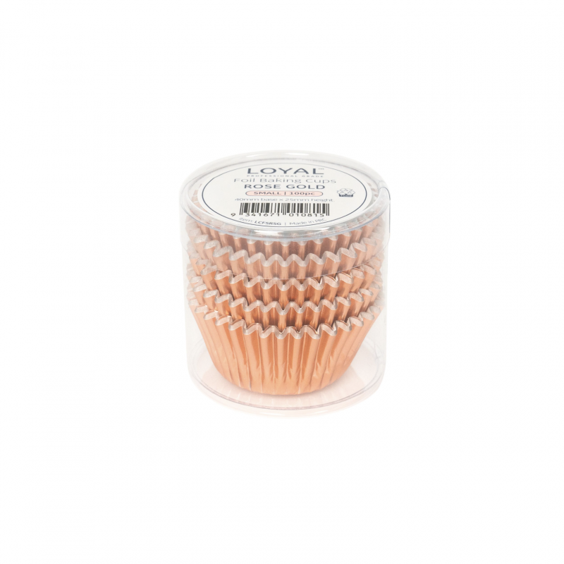 Loyal Small Foil Baking Cups Rose Gold (100pc)