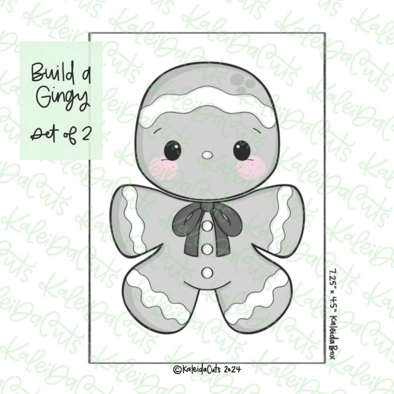 Build a Gingy Cookie Cutter Set of 2 by Kaleidacuts