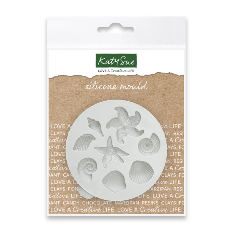 Shells and Starfish Silicone Mould by Katy Sue